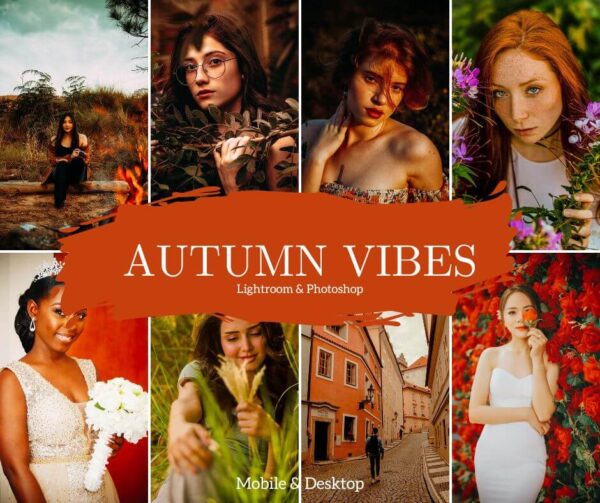 AUTUMN VIBES Lightroom Mobile and Desktop Presets Rustic Instagram Filter Warm dl presets
