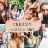 Creamy Clean & Airy Presets Lightroom Desktop & Mobile Warm Light Filters - Dl Presets (1)